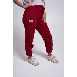 MOM SWEATPANTS - Merlot