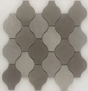 Foussana Grey Ornament Limestone Mosaic Tile