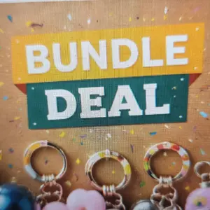 Bundle Deal - Set of 4 Keychains with Colorful Designs and Unique Charms for Everyday Use