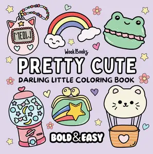 Pretty Cute Coloring Book & Reusable Protective Sheet by Wook Books