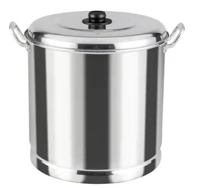 Aluminum 27.5 Quart Steamer Pot with Steamer Tray and Lid - Cookware for Versatile Use