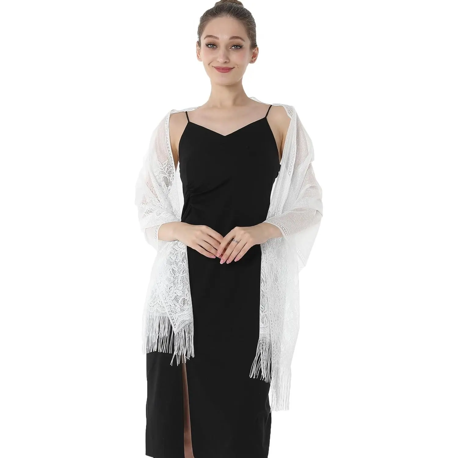 Shawls and Wraps for Evening Dresses Lace Scarfs for Women Pashmina Wedding Formal Shawl