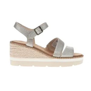TOMS Womens Darya Platform Casual Sandals Casual Mid Heel 2-3" - Silver