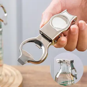 Stainless Steel 2-in-1 Bottle Opener Sealer — Portable Compact Stainless Steel Bar & Kitchen Tool