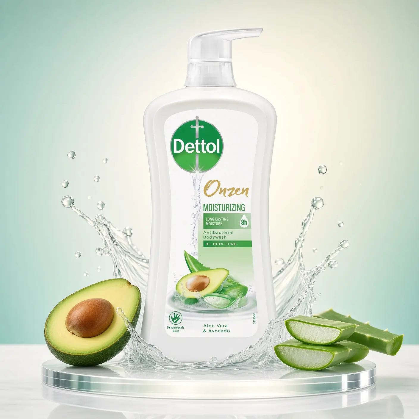 Dettol AntiBacterial Body Wash & Shower Gel aloe Vera& Avocado Scent 900ml Large Bottle for Gentle Cleansing Skin- Daily Use