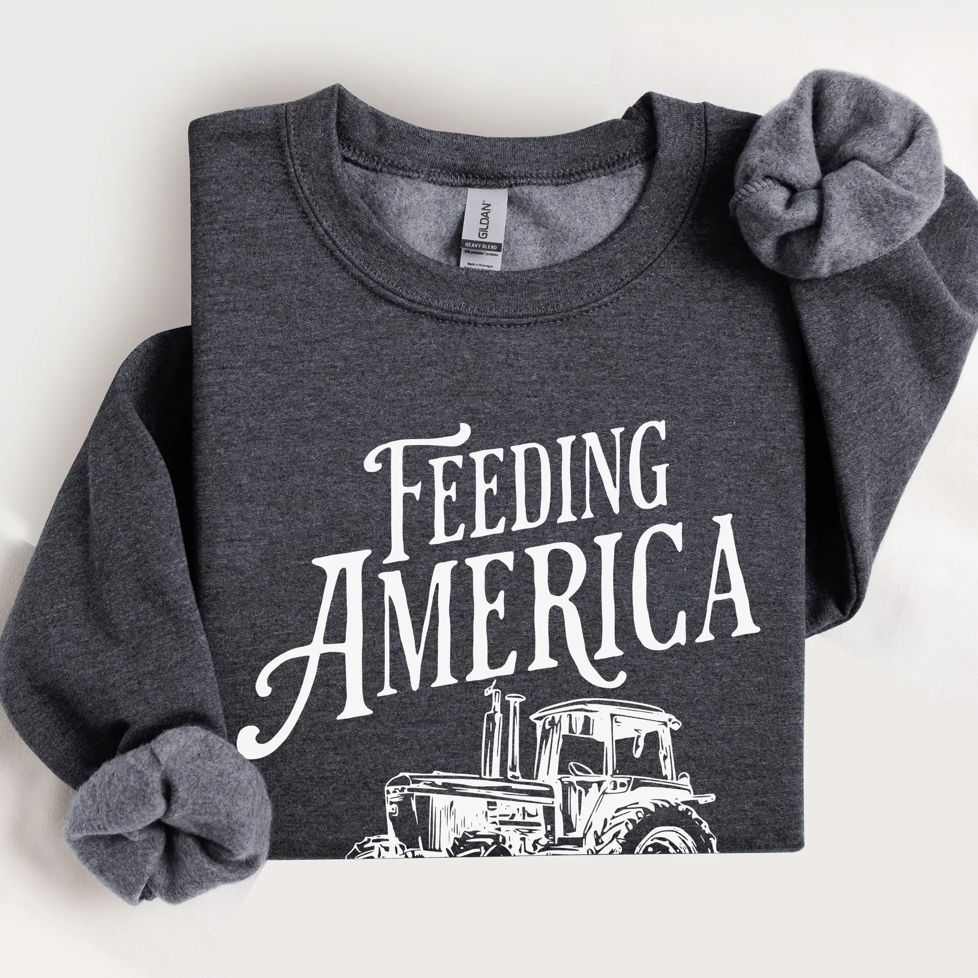 Vintage Feeding America Sweatshirt, Farmers Shirt - Support Local Tee, Farming TShirt, American Farms