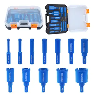 Diamond Hole Saw kit Tile Masonry hex-Shank Drill bits Set for Porcelain Ceramic Concrete Granite Marble (6/8/10/12/14/16/18/20/22/25/30/35)