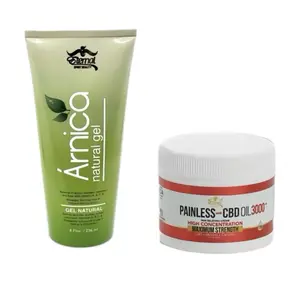 Eternal Spirit Beauty Arnica Combo For Effective Relief - Natural Gel with Arnica Extract & Painless Oil 3000 for Muscle Aches & Soreness