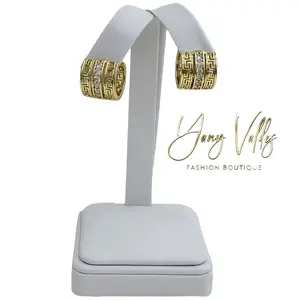 Gold Huggie Earrings with Zirconia Modern Design Compact Lightweight Comfortable for Daily Wear