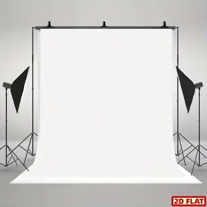 2D Flat - A 2D Flat Banner Made of Pure White Photography Backdrop Fabric, Measuring 59X39.3 Inches Or 82.6X59 Inches, Crafted from Smooth Polyester. It'S an Elegant Background Suitable for Portraits And Studio Settings, Perfect for Birthdays