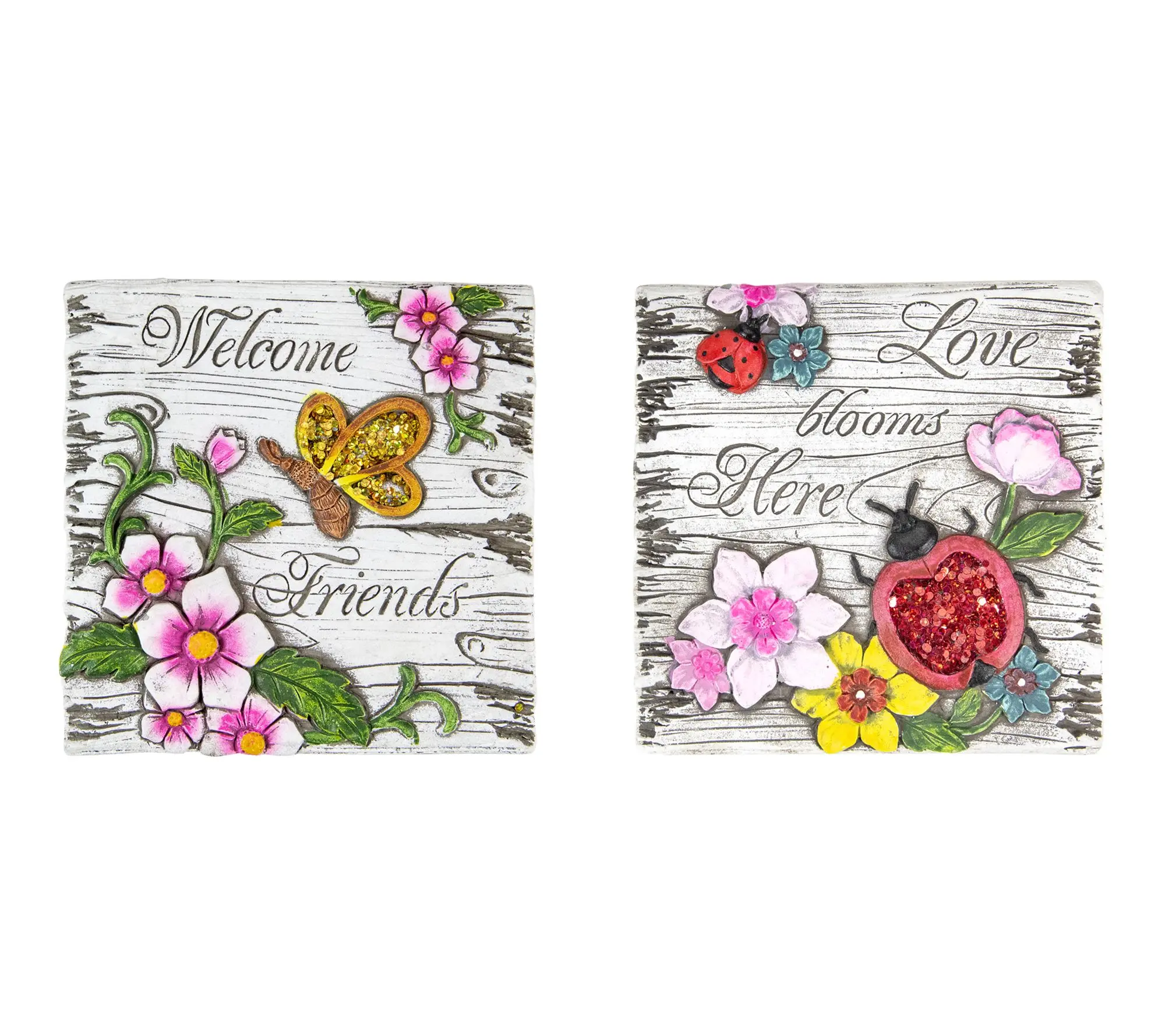 Northlight Set of 2 Sentiment Garden Stones 7" Northlight Set of 2 Sentiment Garden Stones 7"