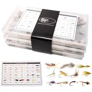 Floating Feather Supply Fly Fishing Kit with Storage Box – Hand Tied Trout Flies Assortment