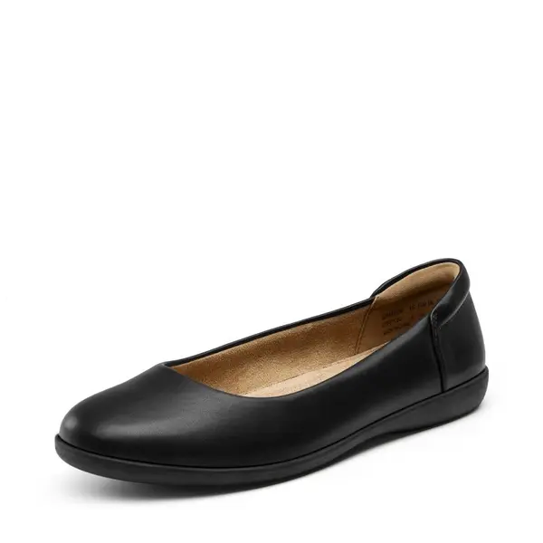 Dream Pairs Women's Classic PU Round Toe Ballet Flats, Comfortable Walking Footwear with Cushioned Insole and Non-Slip Sole