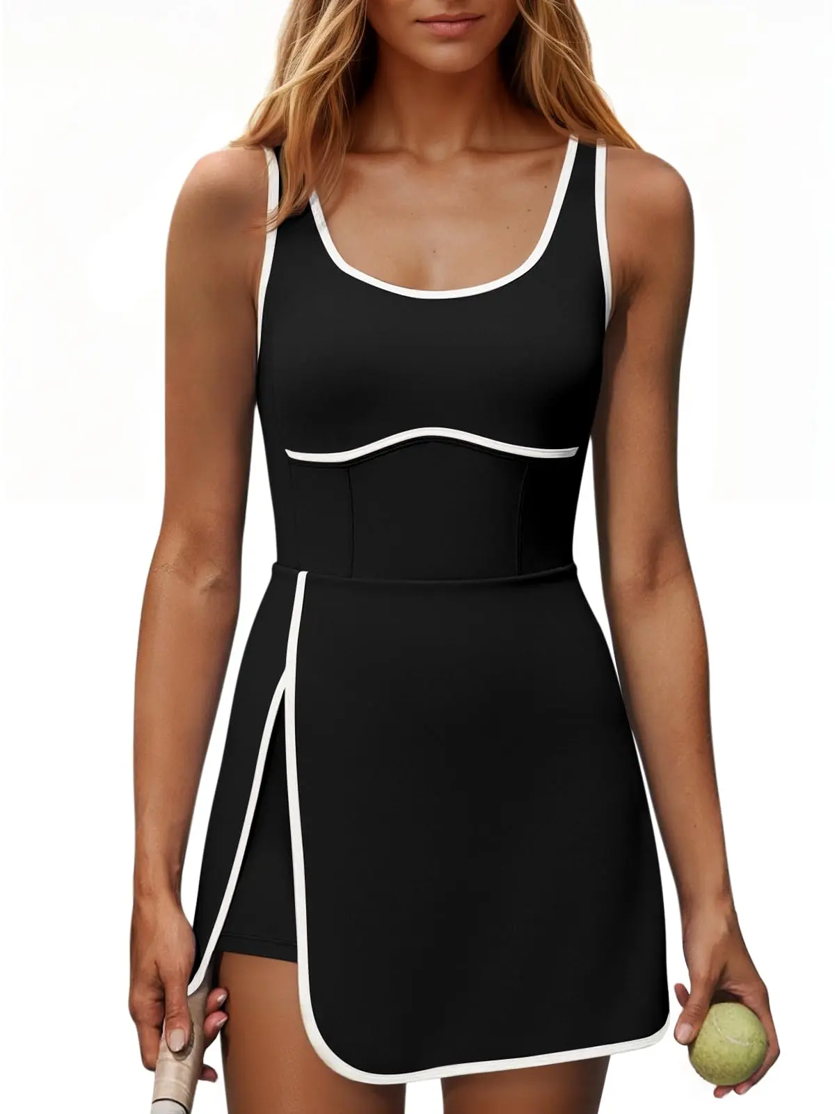 Fisoew Sports Womens Workout Tennis Dress with Built-in Bra & Shorts Pockets Sleeveless Cutout Golf Athletic Mini Dresses, Recommendations Workoutdress,summerwins - TikTok Shop Fisoew Sports Womens Workout Tennis Dress with Built-in Bra & Shorts Pockets Sleeveless Cutout Golf Athletic Mini Dresses, Recommendations Workoutdress,summerwins - TikTok Shop