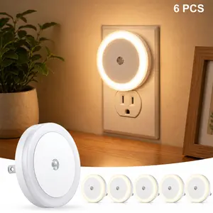 Lotosug LED Night Lights Plug into Wall 6-Pack, Dusk to Dawn Nightlight Led Night Lights for Bedroom, Bathroom, Hallway Warm White Home Lighting #SummerVibes