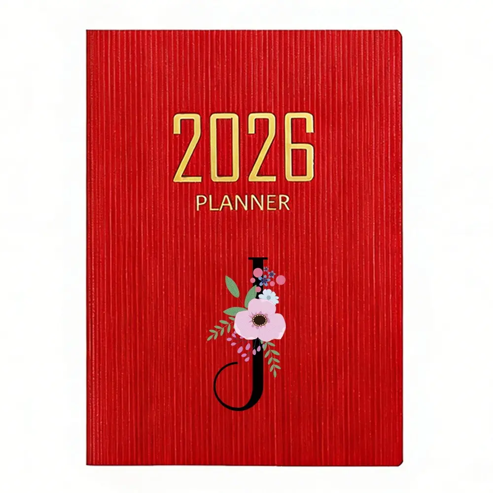 A7 Journal School Office Agenda Organizer 2026, English Planner Book, Mini Portable Pocket, Daily Schedule Book, Thin Weekly Calendar