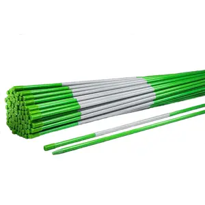 4ft Green Fiberglass Driveway Markers - 20 Pack of 48 Inch x 5/16 Inch Dia Snow Stakes with Reflective Tape, Heavy Duty Property Line and Plow Markers, Ideal for Driveway Entrance and Yard Marking