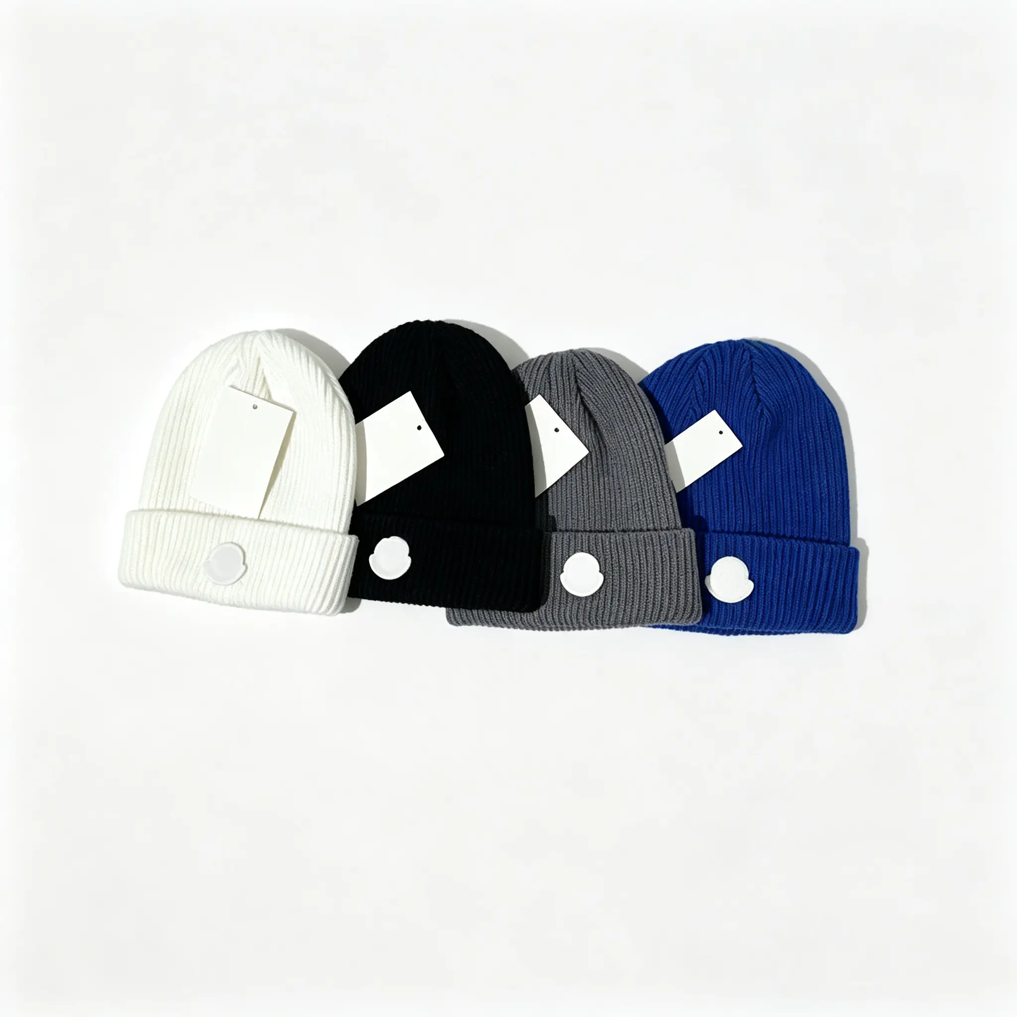 Classic Unisex Ribbed Knit Cuffed Beanie, Solid Color Warm Winter Ski Hat for Men Women, Soft Stretch Skull Cap