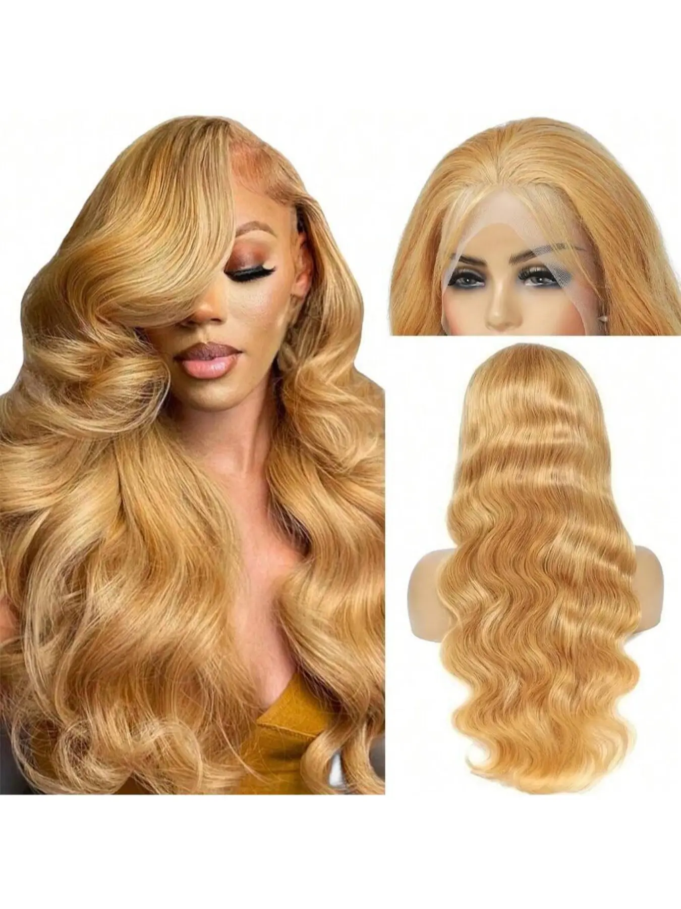 180% Density 30 Inch Honey Blonde 13x6 HD Lace Front Wig 