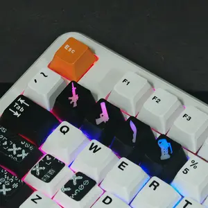 4 Pcs Game Keycap Set, Compatible with Keys 1-4, Transparent & Durable Design, Clear Visibility, Perfect Gift for Gaming Enthusiasts
