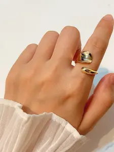 Minimalist Smooth Arc Opening Ring, Stackable Finger Rings, Lightweight Luxury Commuter Style, Daily Versatile Jewelry, Perfect for Everyday Wear