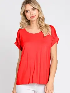 Women's Dolman short sleeve Round neck top Casual Basic