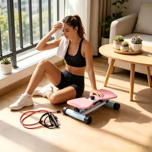 Upgraded Non-Slip Waist Twisting Disc with Foot MassageTexture & Resistance Bands Portable Ab Trainer Twist Board