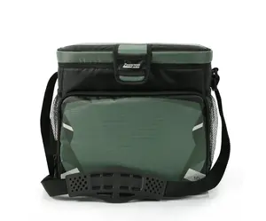 Zipperless 16 Cans Soft Sided Cooler with Hard Liner, Sea Foam Green, Ideal for Marine Use