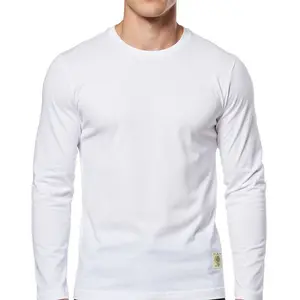Men’s Solid Color Long Sleeve T Shirt Cotton Casual Crew Neck Lightweight Breathable Comfort Fit Basic Tee Streetwear Everyday Layering Fashion Top for Men