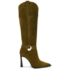 Steve Madden Kyndall Boot in Olive Suede