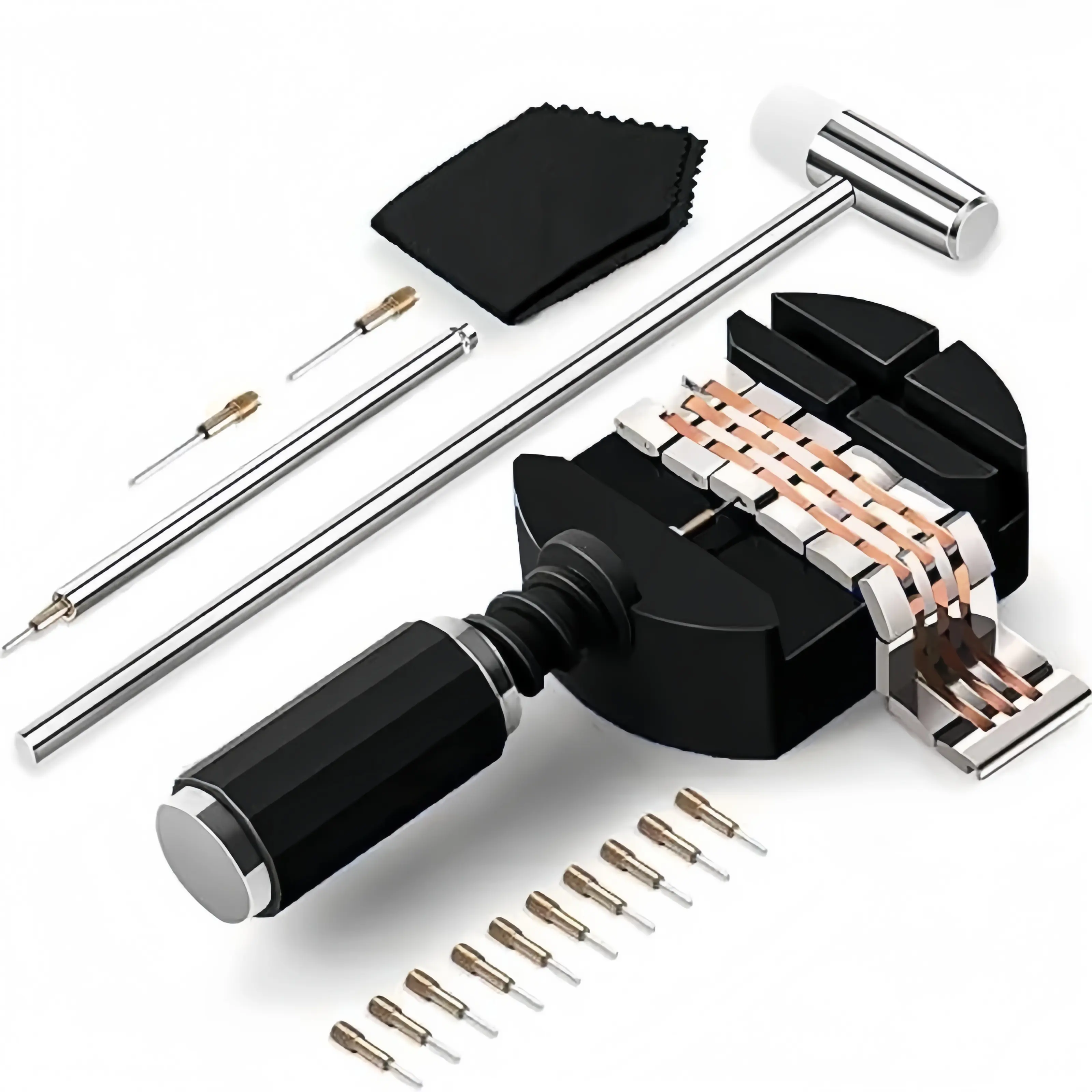 Professional Watch Link Band Sizing Removal Tool Kit for Watch Bracelet Adjustment, Watch Pin Removal Adjustment Tool Kit, Portable Repair Tools