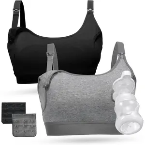 Pumping Bra, Pumping Bra Hands Free All Day Wear Pumping & Nursing Bra in One Holding Breast Pump for Spectra, Medela