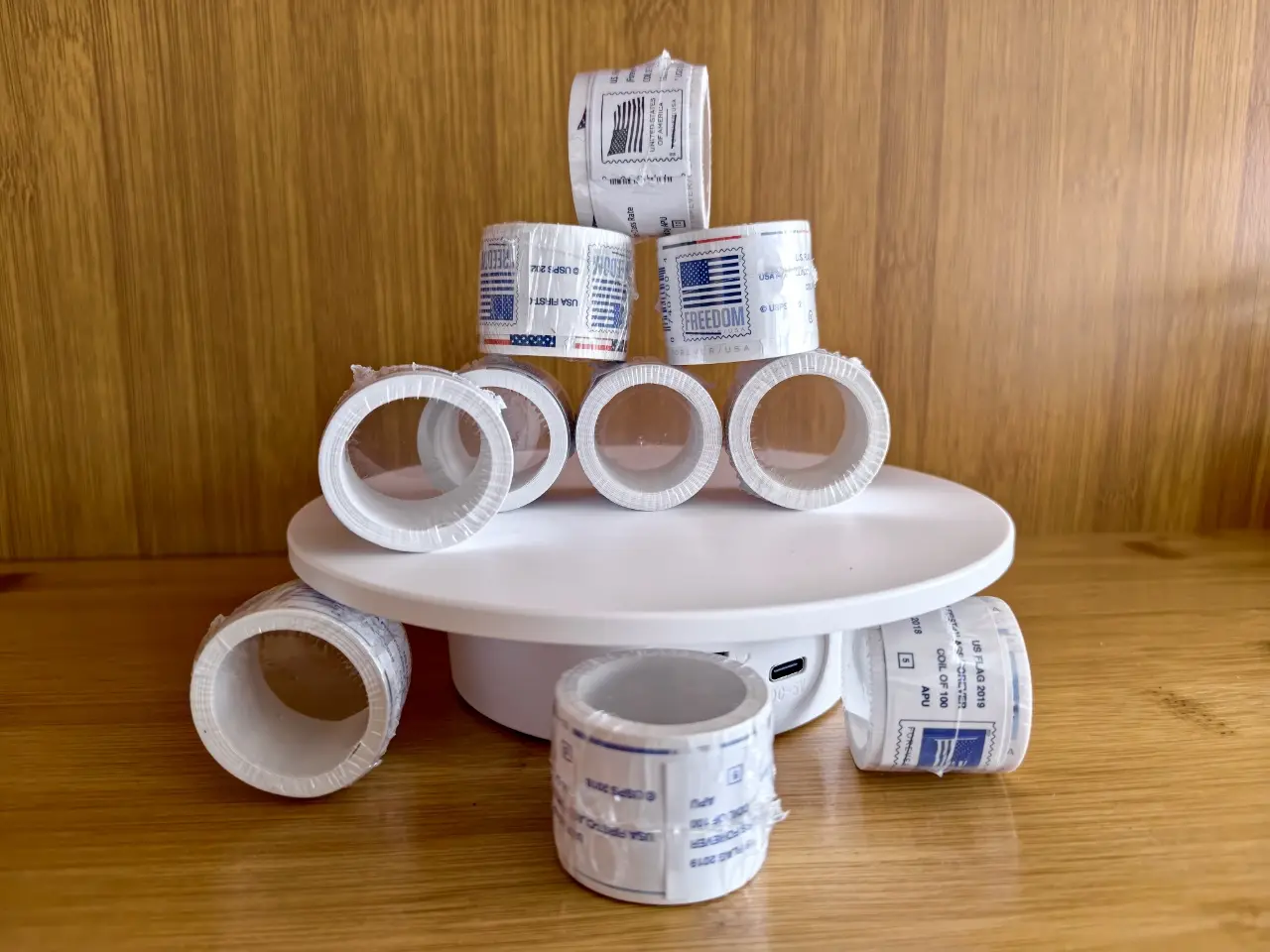 2023-2024-2025 Self Adhesive Coated Paper Labels 1 Roll 100 Pieces