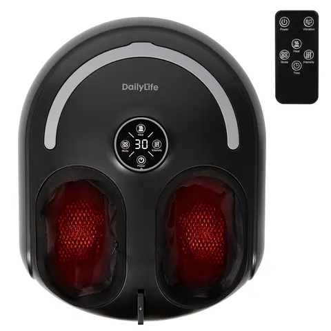 Wireless Foot Massager Machine - 3 Heat Levels, Plantar Fasciitis Relief, Sleep Aid, Self-Care Pedicure Tool, Cool Mom Gadgets for Mom, Multi-Occasion Gifts (Birthday, Mothers Day, Christmas)