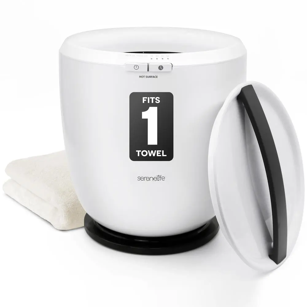 Towel Warmer with Double-walled Insulated Lid | 12L Capacity Electric Warmer Bucket for Towels, Robes & Blankets - Auto Shut-Off, One-Touch Control & Even Heating - Portable Spa, Home Bathroom Essentials