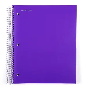 5 Subject Notebook - Wide Ruled - Durable Poly Cover/5 Poly Pockets/200 Sheets