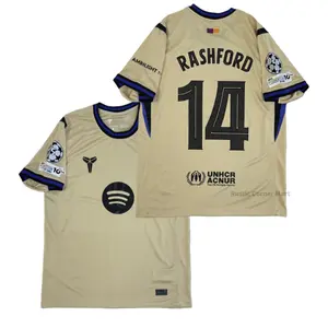 2526 Away No.14 Rashford  Retro Short Sleeve Soccer Football Jersey LALIGA