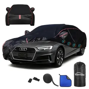 Car Cover for Audi A4 2004-2024,All-Around Fastening 60s Quick-Install, 4 Upgrades for Car Cover Waterproof All Weather, Cars Accessories Waterproof Full Exterior Cover Weather Car Cover Car Cover Custom Fit