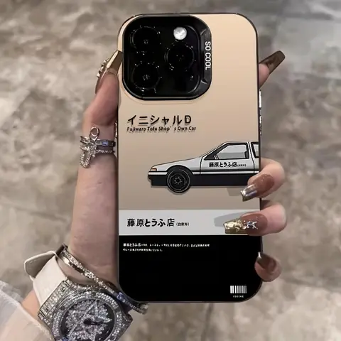 Customized Fujiwara Racing Print 1.2mm Durable Silicone Phone Case for iPhone Models, Skinny Non-Slip Shockproof Cover with Full Camera Protection, Scratch-Resistant 2025 Accessory (Fits iPhone 17,16 Pro Max,15 Plus,14,13,12,11,Air,XR,XS)