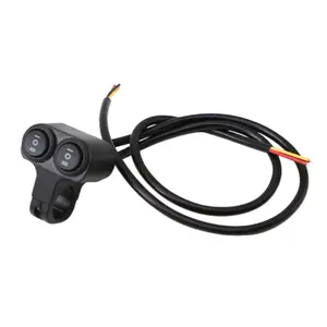 Waterproof Handlebar Single Head Dual Button Switch 3 Modes LED Auxiliary Light Switch for Motorcycle Moped Motorcycle E-Bike LED Light Switch Single Head Dual Button 3-Mode Dimming Handlebar Mounted Switch
