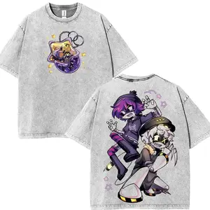 Murder Drones N & Uzi Washed Shirt, Comic Hoodie Shirt, TV Show Sweatshirt Shirt graphic tees Menswear Top Cotton Fabric lover streetwear 3K3