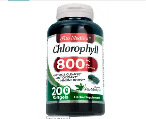 FITO MEDIC'S Lab - Chlorophyll - Pure - 800 mg per Serving- 200 Softgels - Chlorophyll Capsules -Detox Cleanse, Greens Supplements- Chlorophyll Pills -...