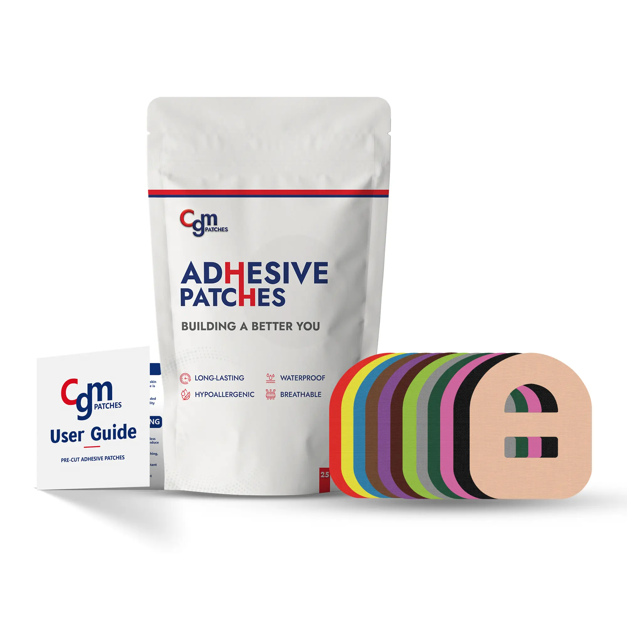 CGM PATCHES Omnipod 5 Adhesive Patch with Strap, Waterproof, Hypoallergenic Insulin Pump Patches, Lasts for 10-14 Days - Pack-25