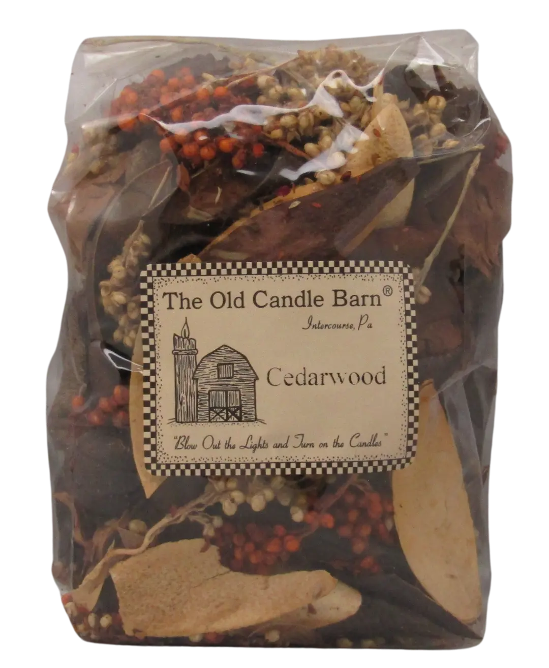 Old Candle Barn Cedarwood Potpourri Bowl Filler Rustic home scent for Home Decor