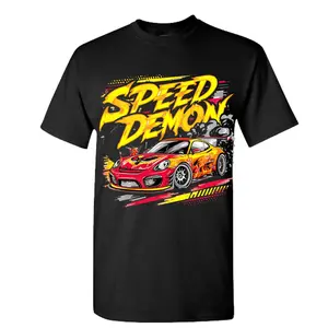 Racing Car T-Shirt Design – Editable Car Style Graphic for DTF, DTG, Sublimation Print, Unisex Car Enthusiast Template Casual Menswear
