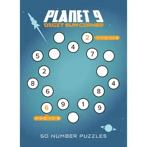 Planet 9: Digit Sum Cipher | Math Puzzle Book | 50 Number Puzzles [Perfect Paperback] Koala Tools