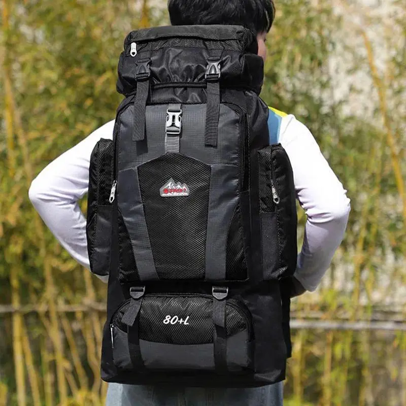 80L All Weather Hiking Backpack Waterproof Tear Resistant For Heavy Duty Camping  Trekking Outdoor Sports Men Women - TikTok Shop