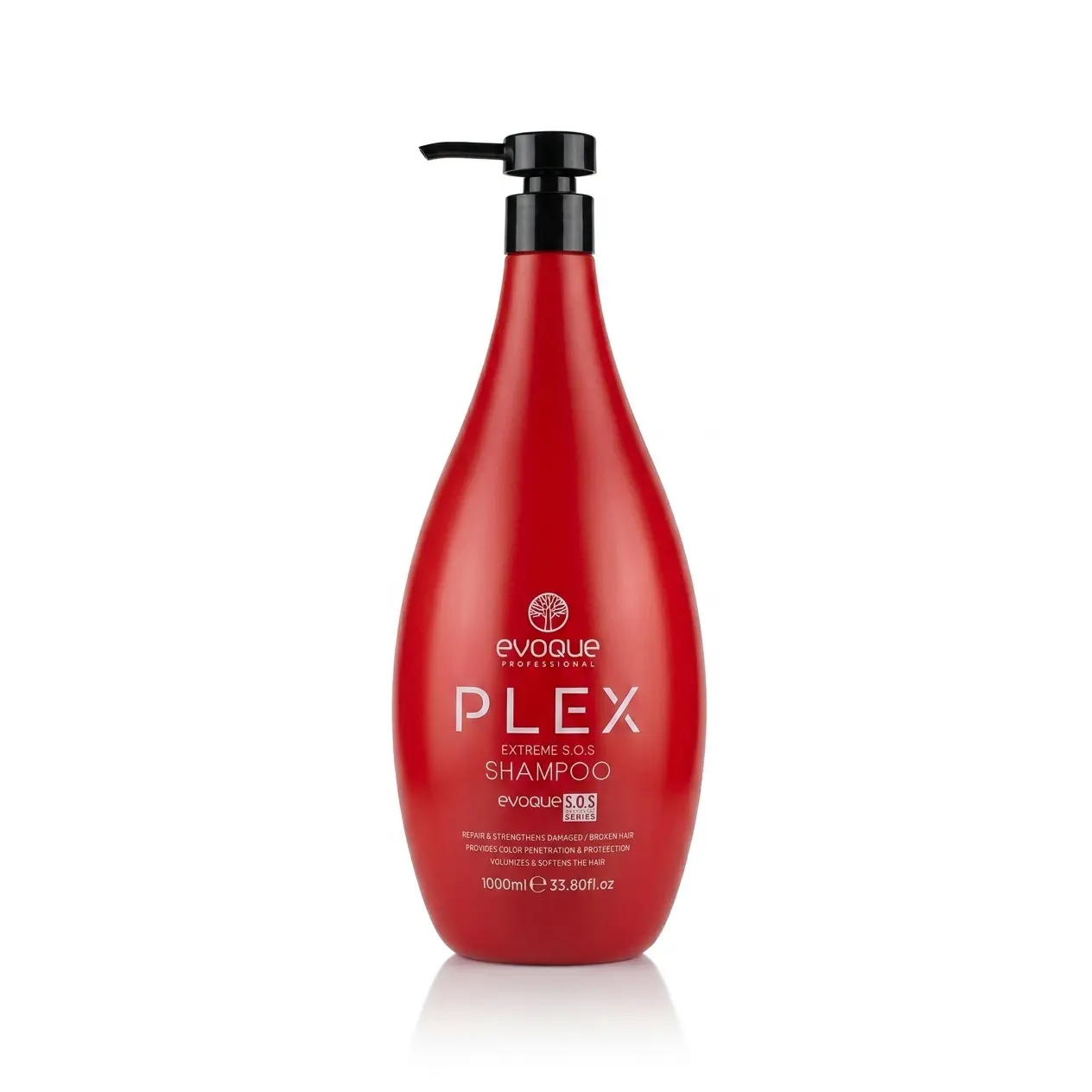 Evoque PLEX Extreme S.O.S Bond Building Shampoo 1000ml - Gentle Cleansing, Keratin Amino Acids, Nourishing Oils, Sulfate-Free, Paraben-Free, Cruelty-Free, Ideal for Very Processed Hair