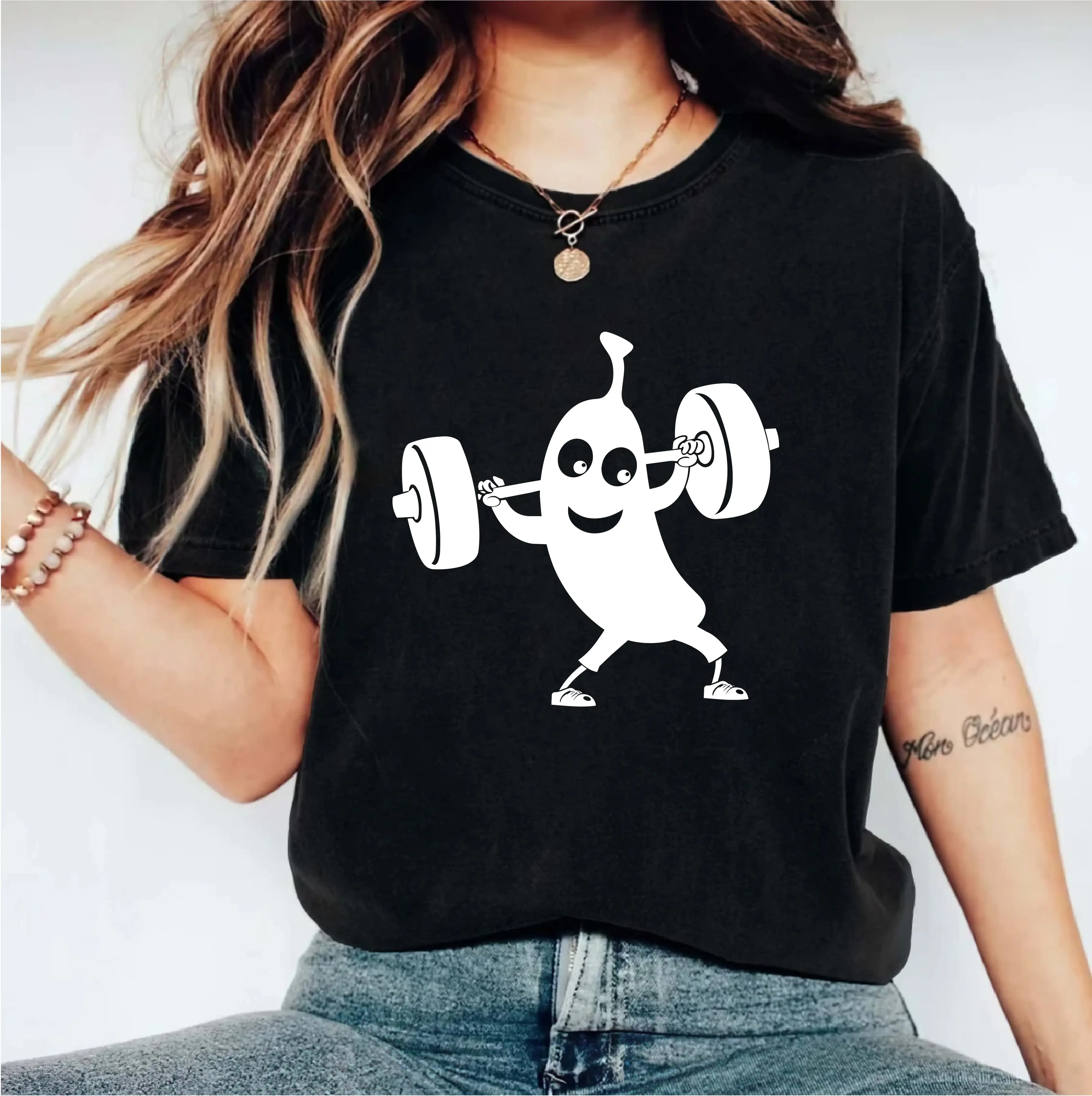 Banana Gym T-Shirt, Funny Fitness Humor Banana Shirt, Banana Lovers Tee, Unisex Banana Gym Tee, Fruit Workout Shirt, Sarcastic Fitness T-Shirt.