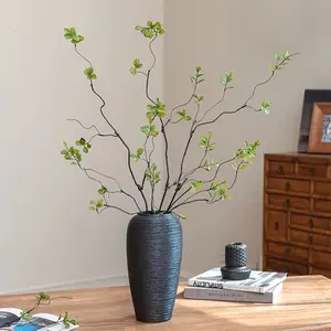 3pcs Artificial Banyan Leaves Long Stem, Perfect for Flower Bouquets, Home Office Decor, Vase Filler, Mother's Day Gift